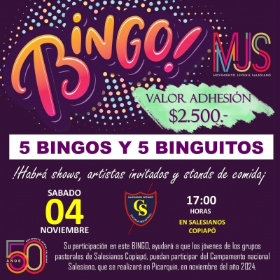 Comenzó la venta de Bingos a beneficio de jóvenes